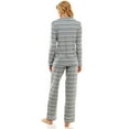 thumbnail image 2 of Jaclyn Women's Long Sleeve Sleep Notch Collar Set, Sizes S-XL, 2 of 5