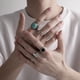 thumbnail image 1 of Fiudx Anillos Turquesas, Elegante Diseño de Asta de Llave Inglesa, Conjunto de 6 Piezas, Regalo Perfecto para Tus Seres Queridos, Accesorio Elegante para Cualquier Ocasión, Joyería de Moda para Hombr, 1 of 5
