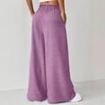 thumbnail image 4 of LEKWK Wide Leg Pants Woman High Waisted Drawstring Casual Pants with Pockets Loose Fit Comfy Palazzo Pants Spring Summer Fashion Outfits, 4 of 5