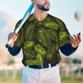 thumbnail image 4 of Fotbe Tropical Palm Leaves Fern Leaf Baseball Jersey Shirt for Men and Women, Casual Short Sleeves Button Down T-Shirt-Medium, 4 of 9