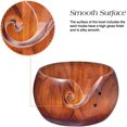 thumbnail image 5 of Wooden Knitting Yarn Bowl | 6.7"x3" Rosewood Handcrafted Storage Bowl with Holes - for Knitting &, 5 of 5