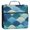 Blue Fan-shaped Shapes, variant on Water-Resistant 3-Ring Binder Organizer with Multiple Pockets Zipper Binder Bag for Office Blue Fan-shaped Shapes
