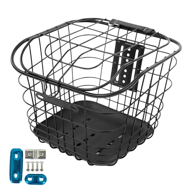 Cesta delantera y trasera para bicicleta de montaña, ligera, para bicicletas plegables infantiles. Con placa inferior