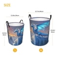 thumbnail image 2 of Laundry Basket, Majestic Ice Dragon Summit Laundry Hamper Waterproof Laundry Bag Clothes Hamper Laundry Bin with Handles for Bedroom, Living Room, Kids Room, 2 of 5
