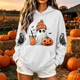 thumbnail image 6 of Vixolx Womens Halloween Hoodies Ghost Graphic Long Sleeve Pullover with Pocket Loose Hooded Drawstring Sweatshirt Fall Winter Tops, 6 of 6