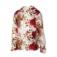 thumbnail image 2 of Pofeuu Lilies Flowers Print Sun Protection Outdoor Lightweight Full Zip UV Cooling Hoodie Long Sleeve Summer Clothing for Outdoor Hiking-X-Large, 2 of 5