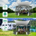 thumbnail image 4 of HOTEEL 12'x12' Pop Up Gazebo Screen Tent, Waterproof, UV Resistant, Camping Gazebo with Mosquito Nettings, Carrying Bag,Cray, 4 of 11