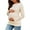 Apricot, variant on Long Sleeved Women's Casual Comfort Solid Stretch Maternity Tops Side Button and Ruched Waist Top Maternity T-Shirt