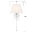 thumbnail image 3 of REN-261-PN Crystorama Lighting Renee - One Light Wall Sconce in Classic Style - 10 Inches Wide by 21.75 Inches High-Polished Nickel Finish, 3 of 7