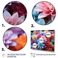 thumbnail image 3 of Designart "Chrysanthemums Vibrant composition II" Floral Floater Framed Wall Art Living Room, 3 of 7
