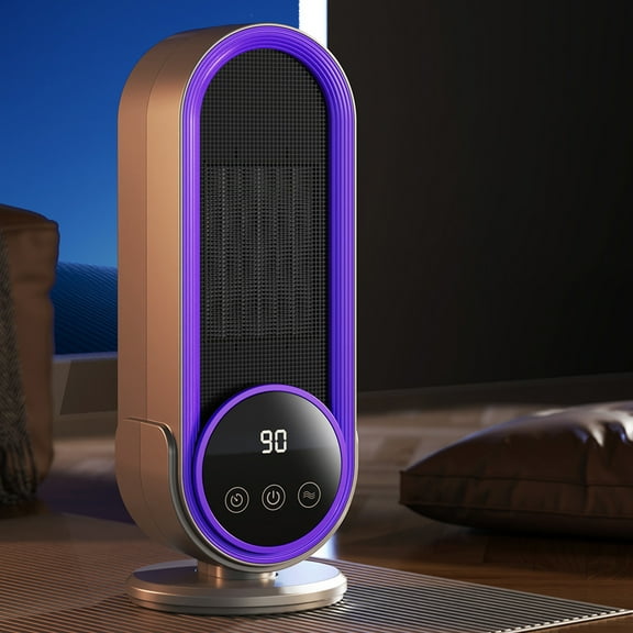 Leatfisat 2025 Remote Control Ceramic Space Heater, Energy Efficient Portable Indoor Warmer For Home Office Use, Quiet Operation