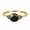 Natural Black Onyx Yellow Tone Silver, variant on Natural Black Onyx Size-9 Art Deco Round Vintage Style Triangular Cluster CZ Wedding Engagement Rings For Women 925 Sterling Silver Gifts For Her