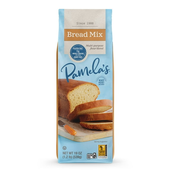 Pamela's Products Gluten Free, Bread Mix, 19 Ounce , Pack of 6