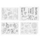 thumbnail image 3 of 4 hojas de sellos de silicona transparentes con forma de animal, carpeta de relieve exquisita para álbumes de recortes, tarjetas de papel y álbumes de fotos., 3 of 14