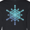 thumbnail image 4 of Inktastic Christmas Blue Ice Snowflake Long Sleeve T-Shirt, 4 of 5
