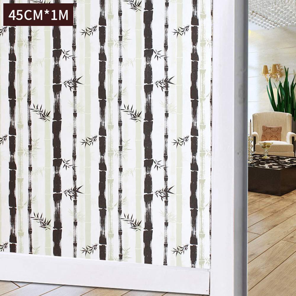 Heflashor Window Privacy Film Stained Glass Opaque NonAdhesive Window