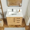 thumbnail image 4 of Gara 36" Single Bath Vanity in Washed Ash Grey with White Grain Composite Stone, 4 of 17