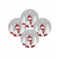 thumbnail image 7 of 15 Inch Round Placemats Set of 4, Grey Christmas Non Slip Heat Insulation PP Table Mats, Snowman Gifts Xmas Tree Winter Snowflake Washable Place Mats for Kitchen Dining Party Table Decor, 7 of 7