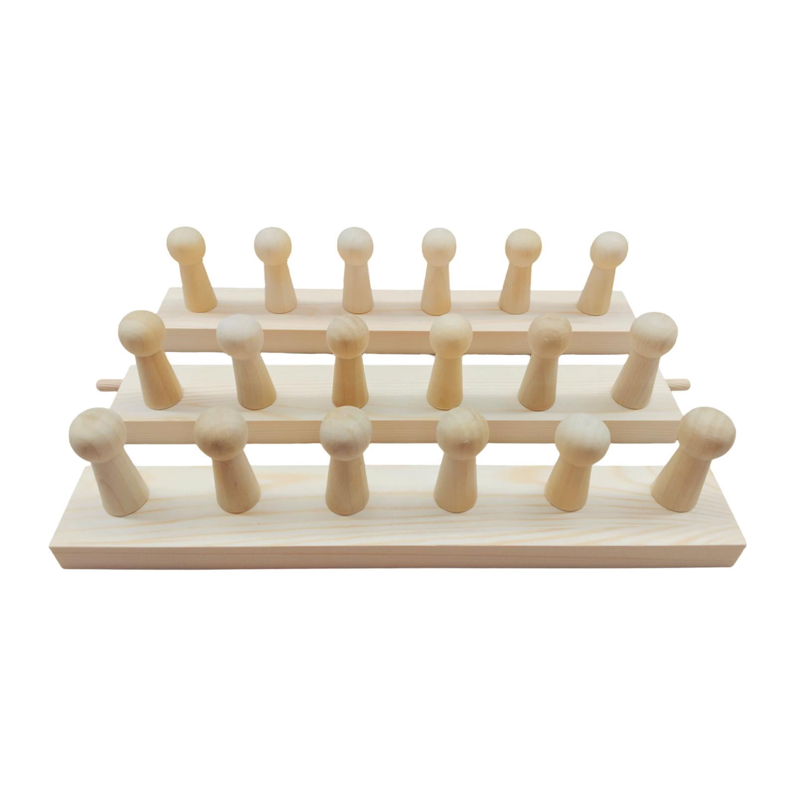 GUOOL 4 Pieces Wooden Weaving Loom Chunky Blanket Knitting Hand Crochet Yarn Craft Board Ergonomic Wood Frame Suitable for DIY lovers sewing hobbyists party gift home crafting 3 sections