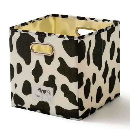 

Yipa Collapsible Gifts Storage Cube Bins Toy Boxes for Christmas Decoration Foldable Fabric Toy Chests Storage Xmas Gifts Organization Containers Cartoon Cow