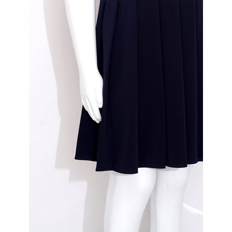 LiiYii Kids Girls Classic School Uniform Pleated Pinafore Dress Wear to Work Girls School Uniform Age Navy Blue 16 Walmart
