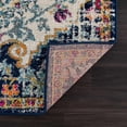 thumbnail image 3 of Hauteloom New Bodrum Oriental, Traditional Living Room, Bedroom Area Rug - Colorful Floral Medallion Carpet - Vintage Distressed - Orange, Red, Purple, Dark Blue - 5'3" x 7'3", 3 of 6