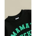 thumbnail image 5 of Suealasg Toddler Baby Boys Ireland Festival 2pcs Clothes Long Sleeve Crew Neck Letters Shamrock Sweatshirts + Long Pants Sets 6M 1T 2T 3T Kids Boys Spring Saint Patrick's Day Outfits, 5 of 9