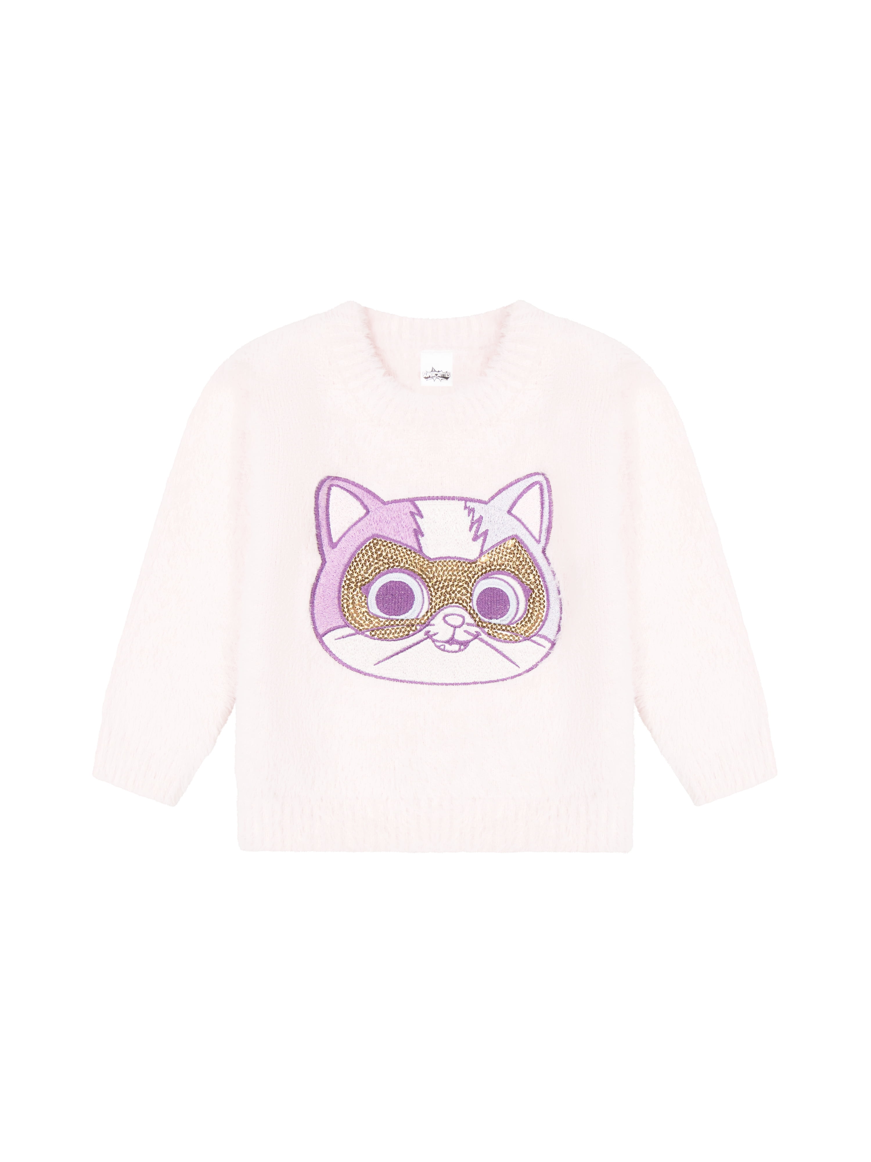 Super Kitties Toddler Girls Lurex Mohair Sweater, Sizes 12 Months - 5T
