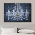 thumbnail image 3 of wall26 Canvas Print Wall Art Navy Blue Pattern Crystal Chandelier Decorative Lights Digital Art Realism Stylish Zen Chic Contemporary Boho Relax/Calm for Living Room, Bedroom, Office - 16"x24&qu, 3 of 5