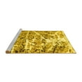 thumbnail image 2 of Ahgly Company Machine Washable Indoor Square Abstract Yellow Modern Area Rugs, 5' Square, 2 of 4