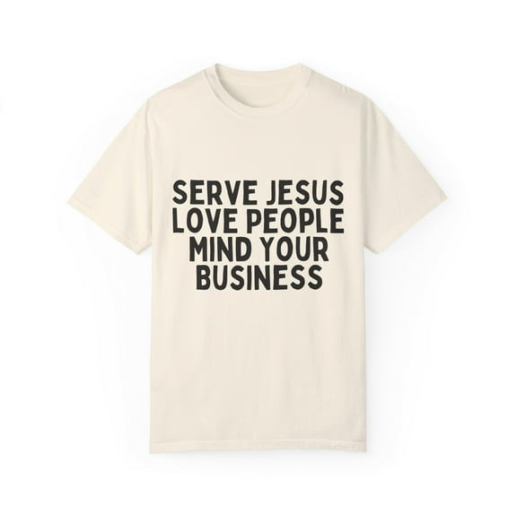 Novelty Serving Churchmates Sarcastic Introverts Sayings Funny Christians Sarcasm Mockery Statements Gag Unisex Garment-Dyed T-shirt