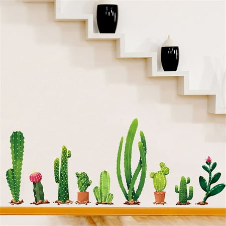 DIY Cactus Removable Wall  Decal Family  Home Sticker Mural 