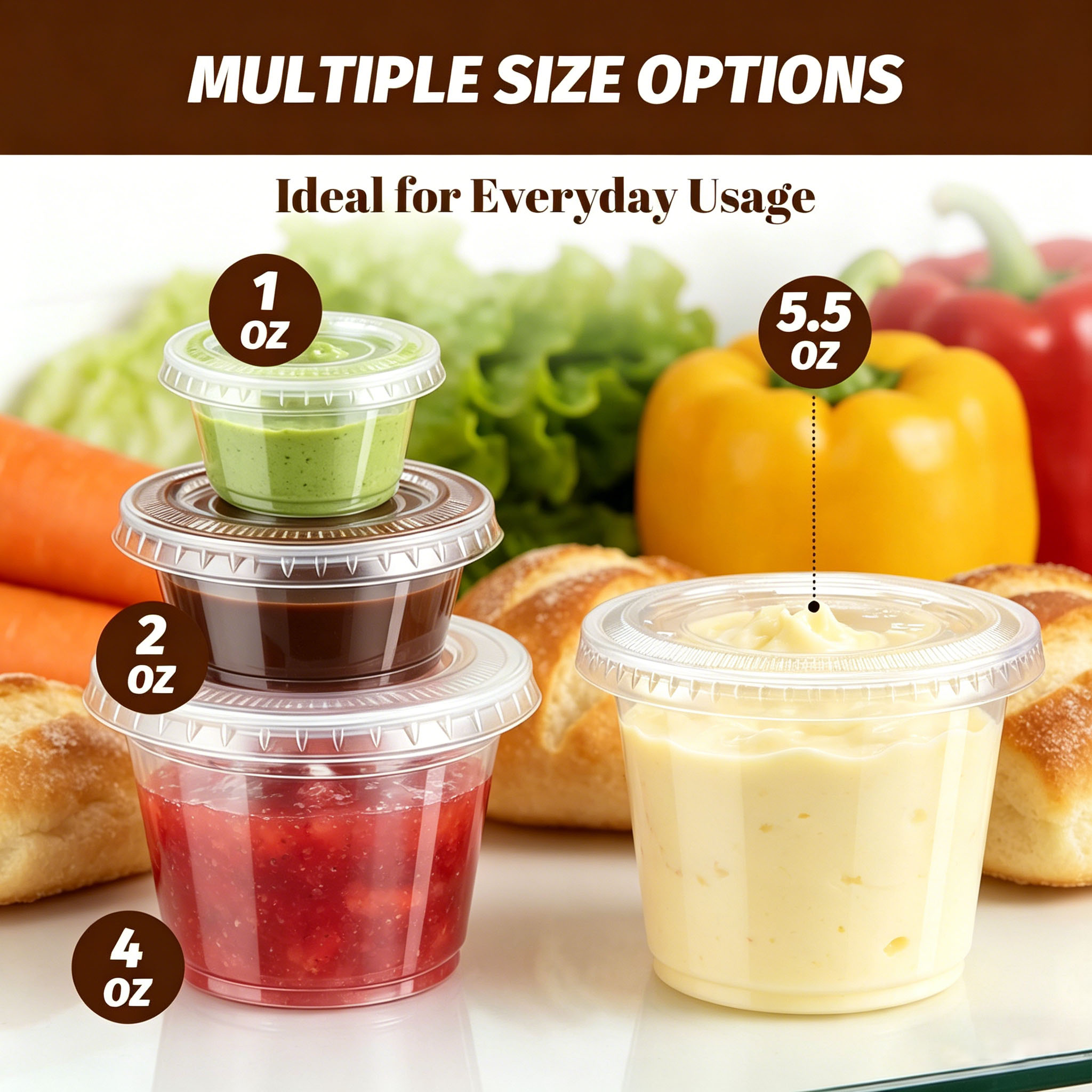 Bysnow 2 oz Portion Cups with Lids, 360-Pack photo 3