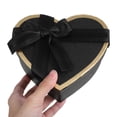 thumbnail image 4 of KAKOWELY 1 juego de cajas con forma de corazón para San Valentín, cajas de cartón para galletas, flores, envoltorios para regalos de boda y cumpleaños, color negro., 4 of 4