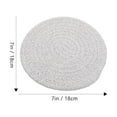 thumbnail image 3 of 4pcs Rustic Round Coaster Wear-resistant Woven Placemat Home Cutlery Mat Dining Table Decor, 3 of 7
