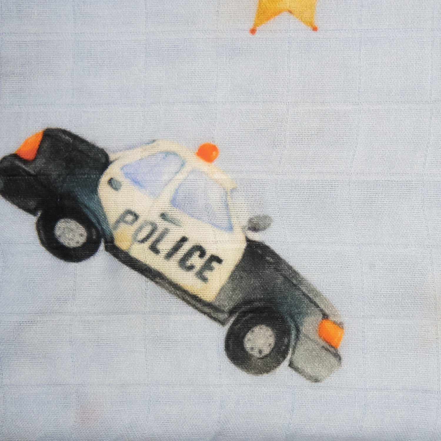 Muslin Swaddle - Police Car
