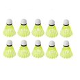 thumbnail image 1 of Spiro Badminton Nylon Shuttlecock , With A Unique Hybrid Base Cork | Green , Pack Of 10 , Playing Level - Beginner, 1 of 4