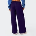 thumbnail image 7 of YDKZYMD Sweatpants for Women with Pockets Clearance Wide Leg High Waisted Teen Girls Elasticwaist Jogger Pants Fall Flare with Pockets Sweatpants Petite Clearance Straight Leg Baggy Pants Purple S, 7 of 7