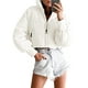 thumbnail image 5 of Txlixc Chaqueta corta y esponjosa para mujeres con cremallera de cuello largo Txlixc moda, 5 of 7