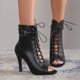 thumbnail image 3 of Lasyarrow-zapatos de baile Latino hasta el tobillo para mujer, zapatos de Salsa de salón de fondo suave para niñas, zapatos latinos de tacón alto, 3 of 4