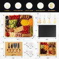 thumbnail image 5 of Mozing Extra Large Charcuterie Board, Cheese Plate, Christmas Charcuterie Board with Knife, Bamboo, 5 of 6