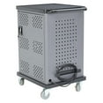 thumbnail image 2 of Oklahoma Sound DCC Series Modern Metal Duet Charging Cart with Storage in Black, 2 of 12