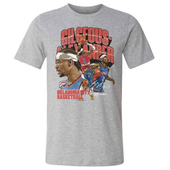 Men's 500 Level Shai Gilgeous-Alexander Heather Gray Oklahoma City Thunder Collage T-Shirt