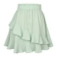 thumbnail image 7 of Women's Summer Flowy Ruffled Skirt High Waisted Asymmetrical Hem Casual A-Line Midi Skirt, 7 of 7