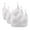 032-Blanc, variante sur AUNVITO 3 Pcs Soutiens-Gorge Sans Fil pour Femmes Confort Sans Couture sous-Vêtements Quotidiens Doux Nylon Spandex Col en V Lingerie Décontractée pour Dormir & Couples