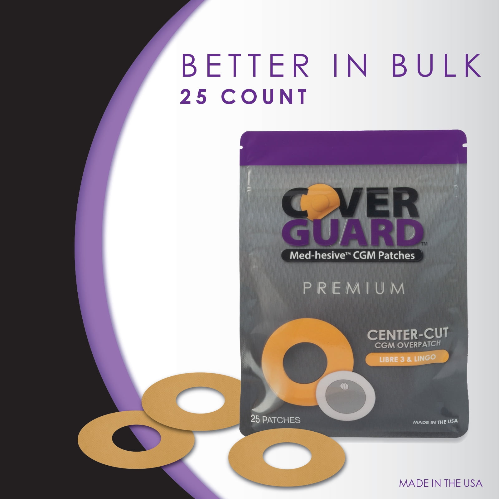 CoverGuard Overpatches for Freestyle Libre 3 | 25 Count Tan