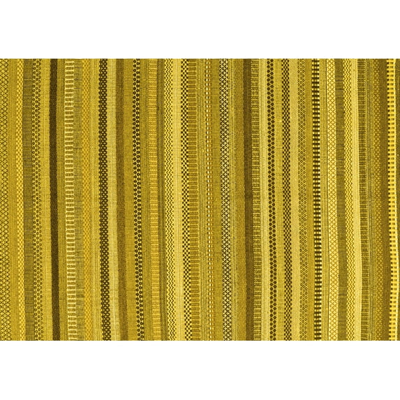 Ahgly Company Indoor Rectangle Abstract Yellow Contemporary Area Rugs, 6' x 9'