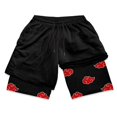 thumbnail image 1 of Anime Gym Shorts Men Women Devil Fruit Manga 3D Print Sports Shorts to Fitness Workout Summer 2 in 1 Performance Shorts Male, 1 of 4