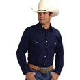 thumbnail image 2 of Roper 0025 Men's Long Sleeve Western Style Shirt Solid Broadcloth - Navy, 2 of 2