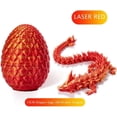 thumbnail image 3 of 3D Printed Dragon in Egg,Full Articulated Dragon Crystal Dragon with Dragon Egg,Flexible Joints Home Decor Executive Desk Toys,Home Office Decor Executive Desk Toys for Autism/ADHD (Silk Red), 3 of 7